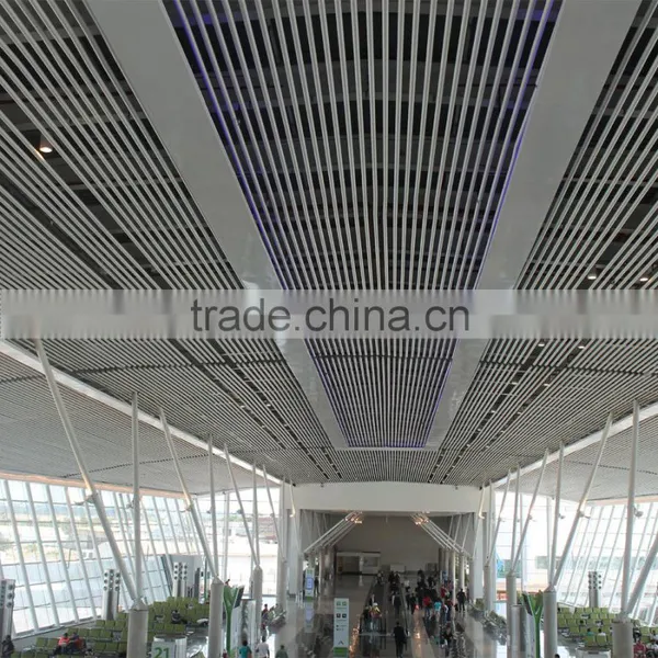 Used In Brasilia International Airport Commercial Suspended Ceiling Aluminum Round Pipe Ceiling photo-4