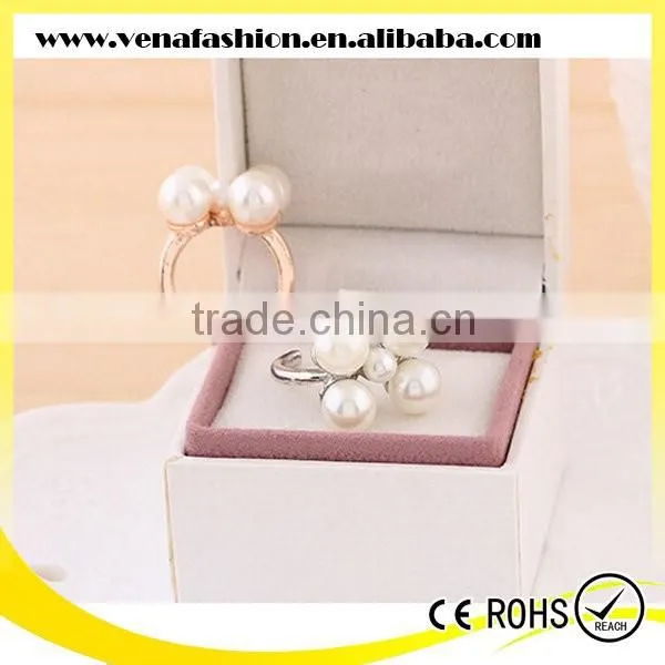 Gold Silver Color Pearl Style Photo Jewelry Finger Rings photo-3