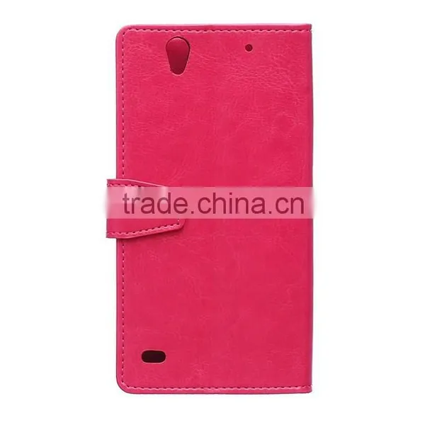 Wholesale Flip Cover Leather Case For Sony C4,For Sony C4 Book Cover Stand Case photo-5