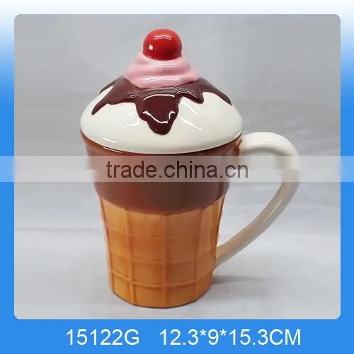 Decorative Ice Cream Shaped Ceramic Section Plate With Big Tray photo-5