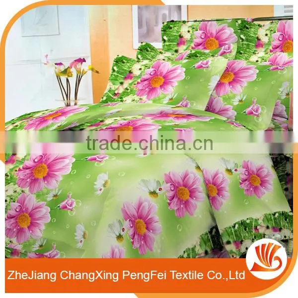 China Shopping Online Home Bedsheets King Size Flower Printed Bedding Set photo-5