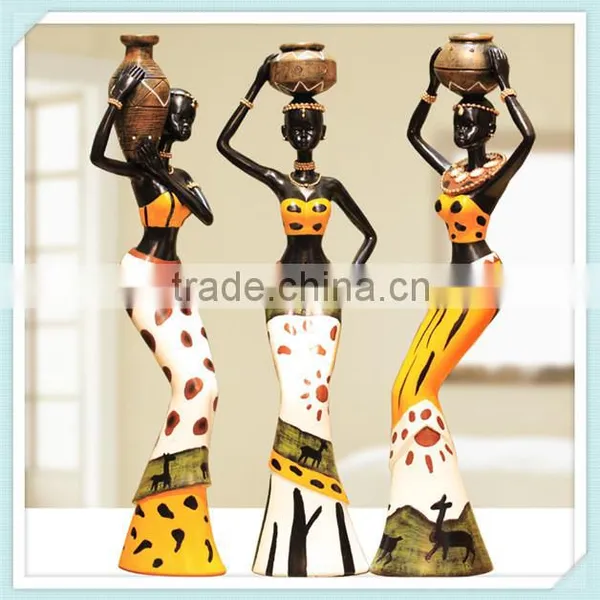 Creative Women Sculpture Africa Little Girl Figurine photo-2