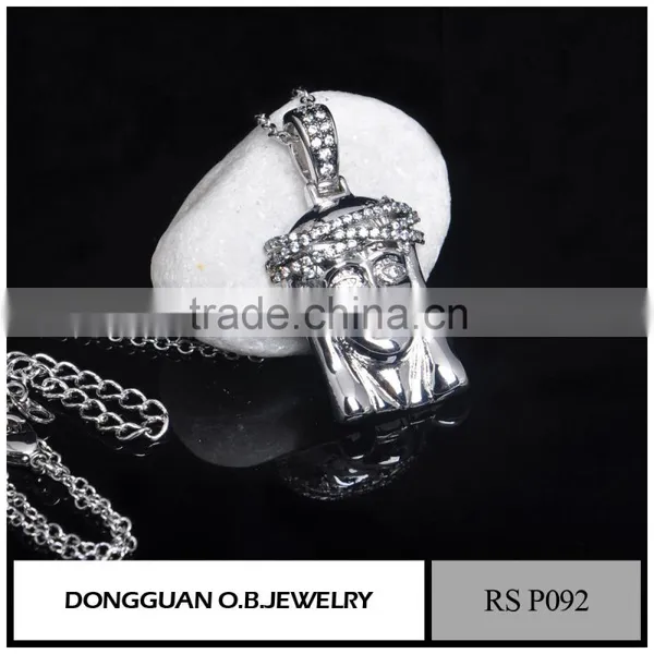 Fashion Long Jesus Rhodium Plated Necklaces Pendant/Pendant Cross Necklace photo-3