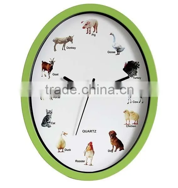 Oval Wall Clock With Bird Sound photo-2