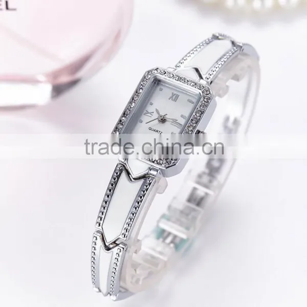 New Models Fashion Square Enamel Band Fancy Bracelet Watch photo-2