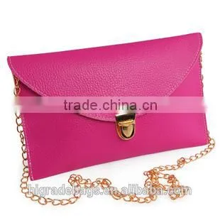 Womens Envelope Synthetic Leather Lady Clutch Bag New Fashion Envelope Clutch Bag With Chain Shoulder photo-2