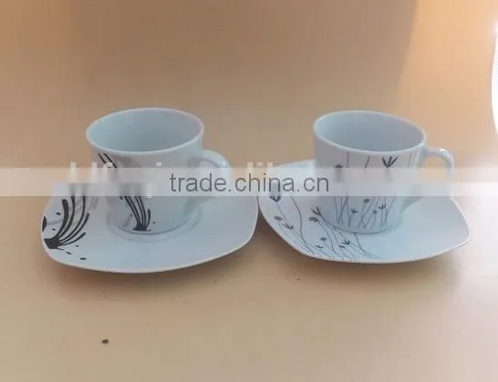 200cc Simple Coffee and Tea Set Coffee Set Porcelain Tea Cup Sets Stock photo-2