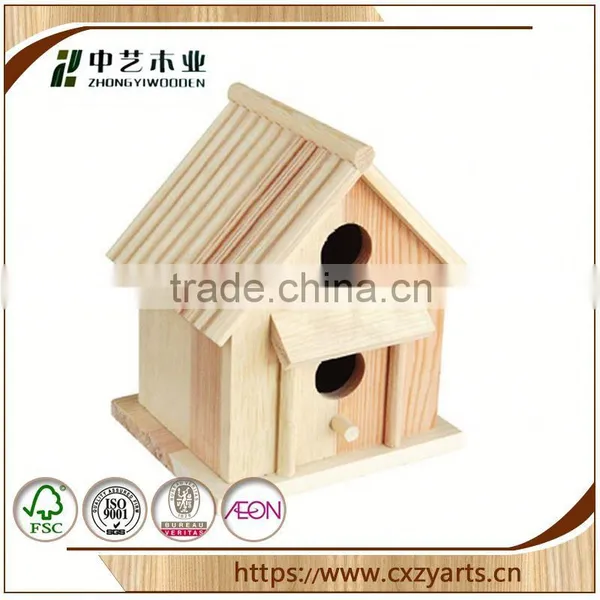 Big Customers Cooperation Good Quality Unique Designed Nestling Cottage Custom New Design Wooden Bird House photo-4