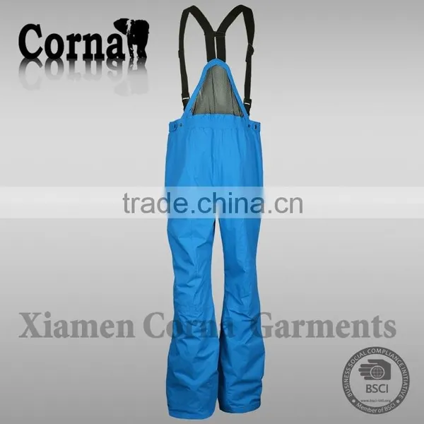 Fashonable Winter Blue Soft Polyester Warm Keeping Man Elastic Belt Ski Pants Multi Pocket Pants photo-3