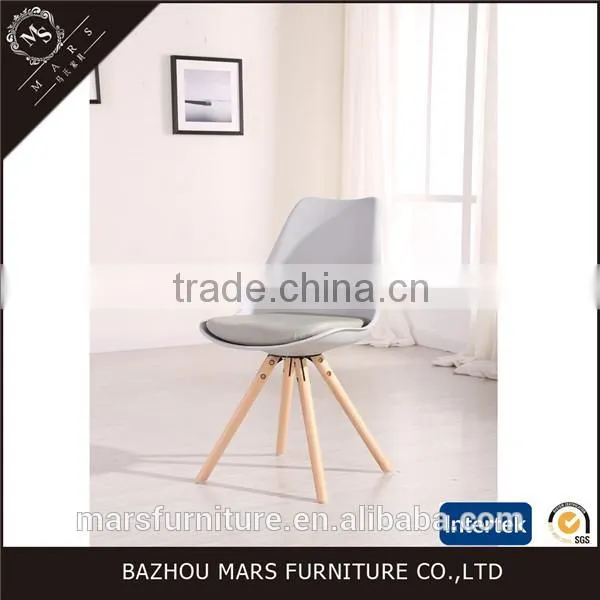 Cheap Wood Leg Green Plastic Chair photo-6