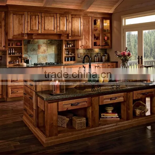 Solid Wood Kitchen Cabinets With Stainless Steel Kitchen Sink photo-5