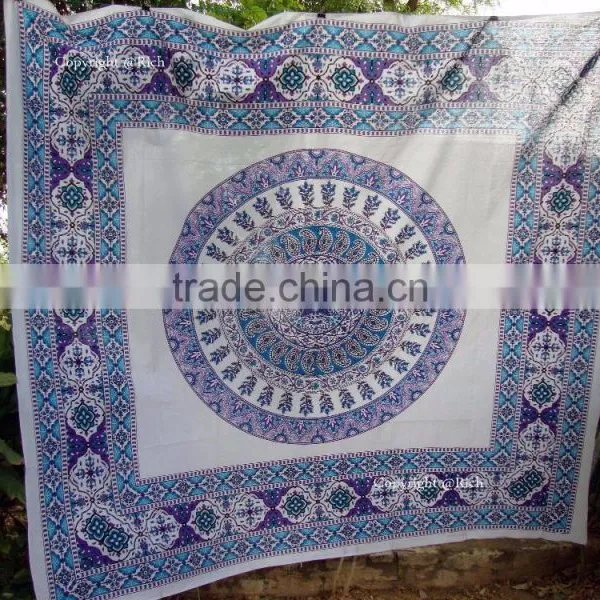 Wholesale Home Decor Wall Hanging Tapestries Cloth Fabric Ombre Indian Mandala Tapestry photo-6