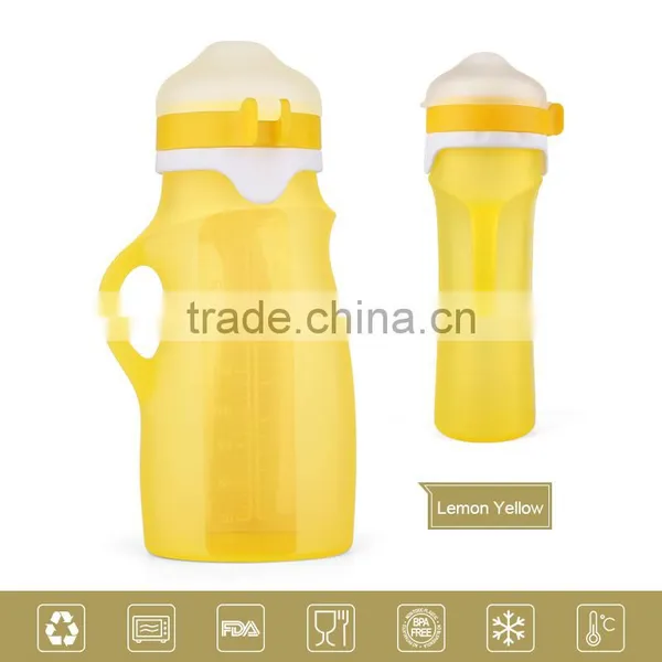 Refillable Squeeze Bpa Free Silicone Baby Food Tubes With Nozzle photo-3
