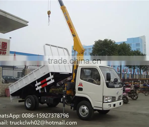China Mini Crane 1ton 2ton 3ton Crane Truck With Dumper photo-3