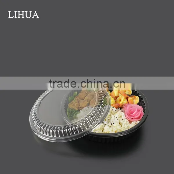 Disposable Plastic Round Food Container,Plastic Take Away Food Packaging Box, Plastic Round Sushi Container photo-3