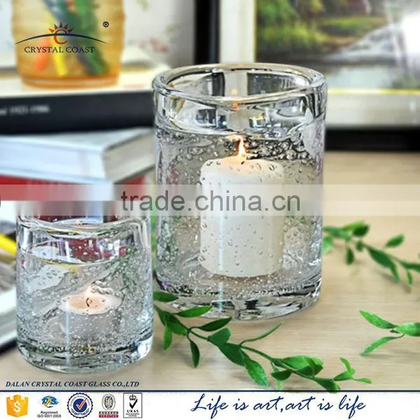 Bubble Style Tea Light Glass Candle Shade; Hand Blown Candle Glass Jar Shade photo-4