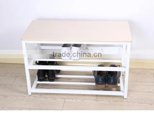 VIVINATURE Micro Fabric Shoe Rack Storage Organizer and Hallway Bench photo-4