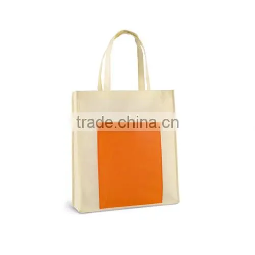 High Quality Non Woven Recycle Tote Shopping Bag With Big Frontal Pocket