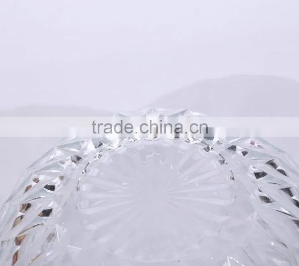 Set 5 Engraving Large Clear Decorative Glass Salad Bowls photo-6