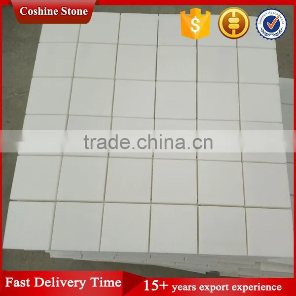 Elegance Square Shaped Pure White Natural Marble Mosaic Tiles 300*300 photo-2