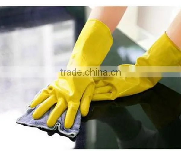 Yellow Latex Household Gloves photo-3