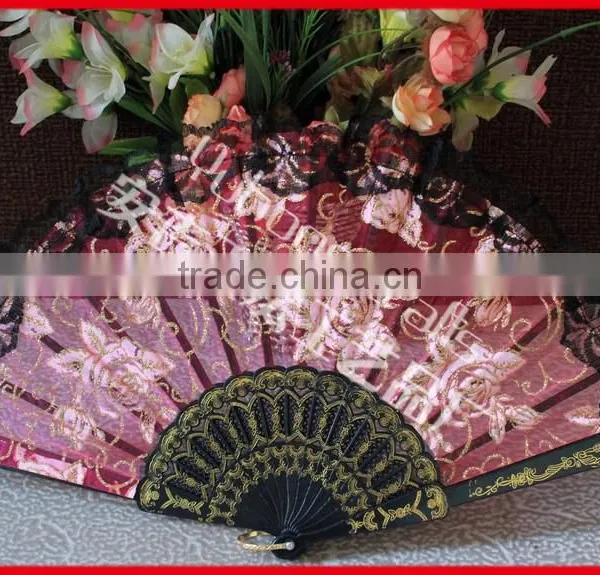 Promotional and Wholesale Plastic Lace Fan photo-3