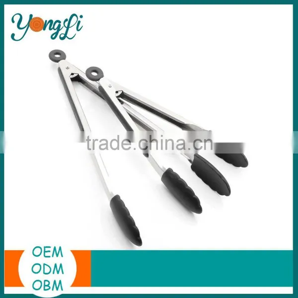 Tongs Utensils Type and Silicone and Stainless Steel Silicone Material Silicone Food Tongs Set photo-3