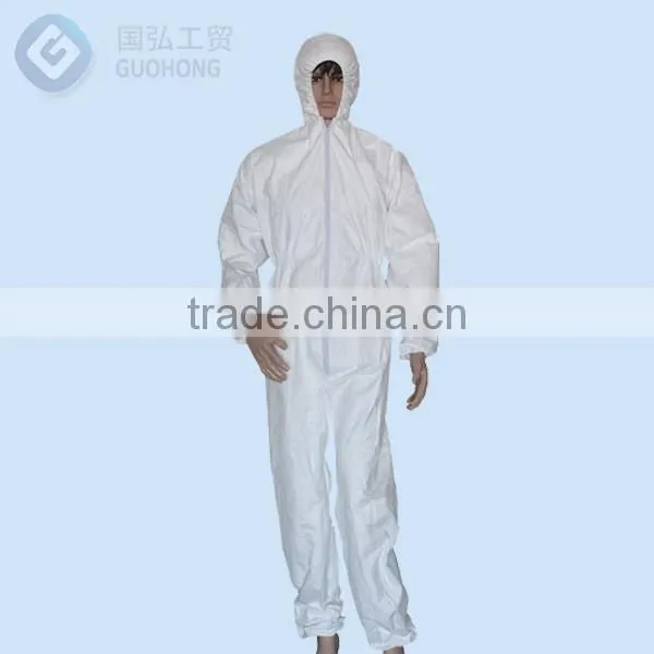 White Color Microporous Non-woven Work Disposable Coverall photo-4
