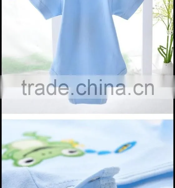 100% Wholesale Organic Cotton Baby Elephant and Crocodile Animal Printed Bodysuits,rompers photo-6