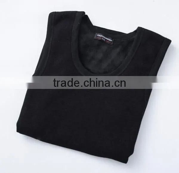 Custom OEM Logo Sleeveless Sweater Warm Vest Thick Cotton Men Tank Top photo-3
