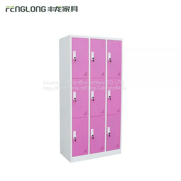 Luoyang Fenglong Cheap Changing Room 6 Door Stainless Steel Storage Lockers Metal School Locker for Student/gym/kids/fac photo-2
