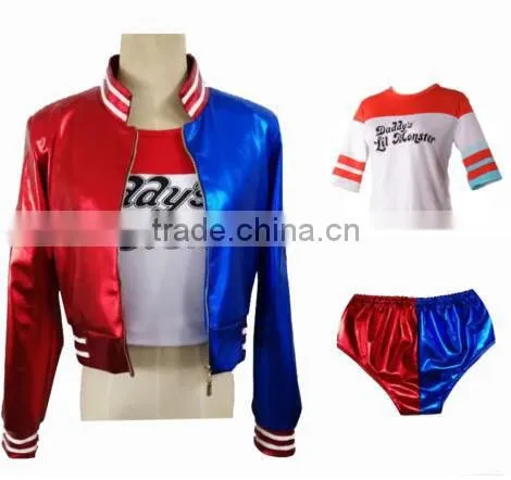 Walson Clothes Apparel Best Quality Latest Harley Quinn Wig Tshirt Baseball Mat Jacket photo-3