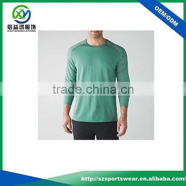 2017 Latest Design Mens Long Sleeve Dry Fit Anti-UV Gym t Shirt / Fishing Shirt / Compression Shirt photo-2