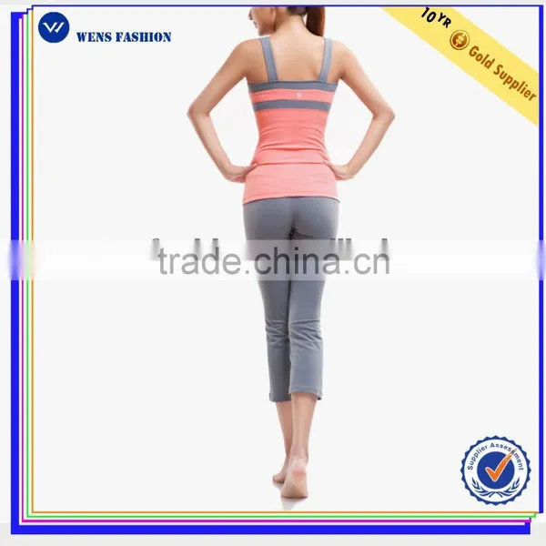 Wholesale Hot Sale Spandex And Polyester Fashion Lycra Yoga Wear/Gym Clothing Set photo-2