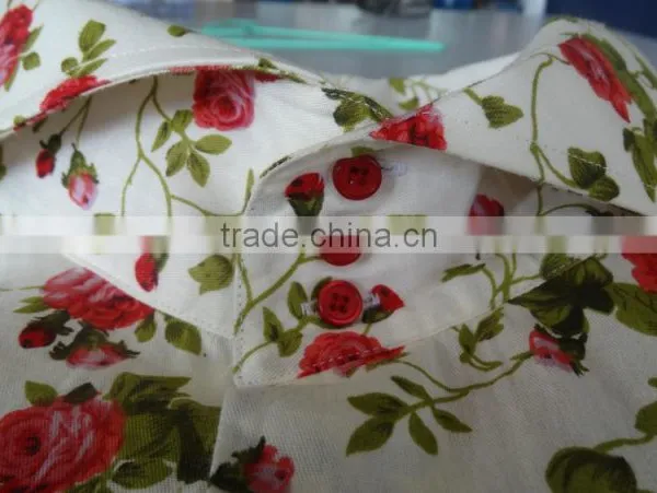Digital Printing Floral Style Extreme Cutaway Collar Shirts for Men 2017 photo-3