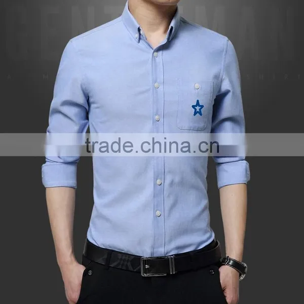 Fancy Non Iron Slim Fit Button Down Oxford Dress Shirt photo-3