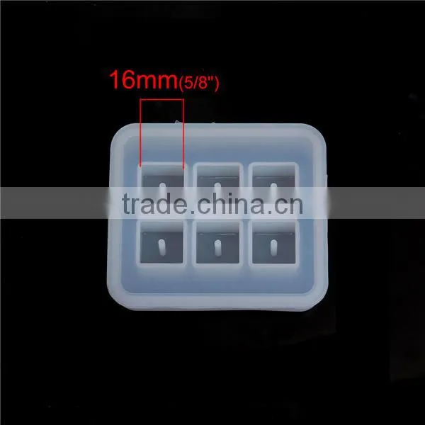 Silicone Resin Mold Rectangle White 82mm x 71mm photo-2
