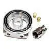 CNC Motorcycle Parts Aluminum Oil Filter Adapter With Silver Anodized Finish