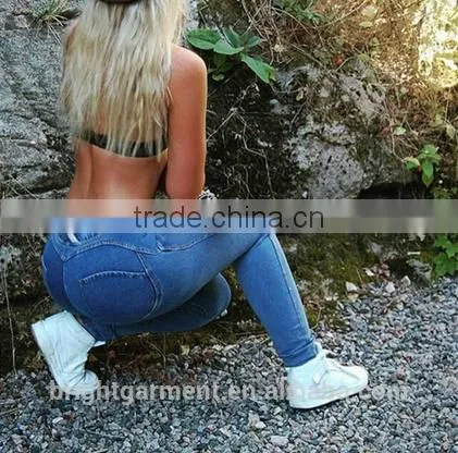 Low Waist Sport Leggings Women Sexy Hip Push up Pants Jeans photo-6
