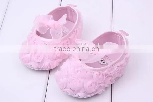 0-12 Month New Arrival Girl's Start Walkers Rose Lace Newborn Baby Shoes photo-6