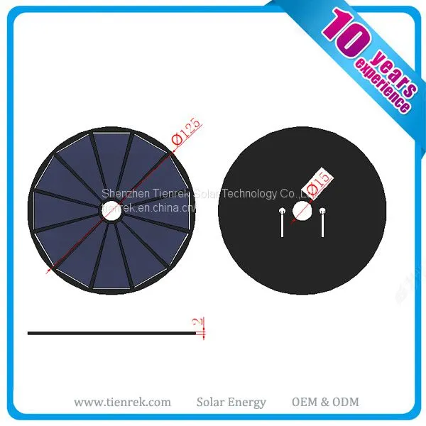 Mini Round Solar Panel PET Lamination OEM ODM Service