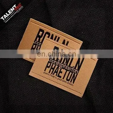 Custom Handbag Garment Embossed Leather Label photo-4