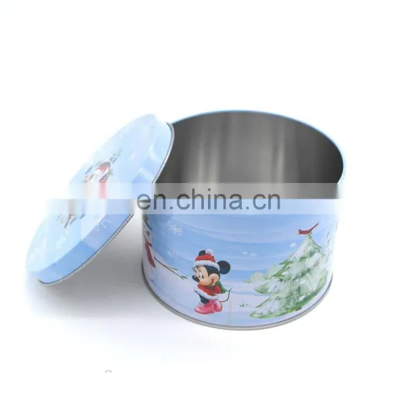 Cute Round Christmas Gift Tin Boxes,metal Tin Box for Candy/chocolate/cookies photo-5