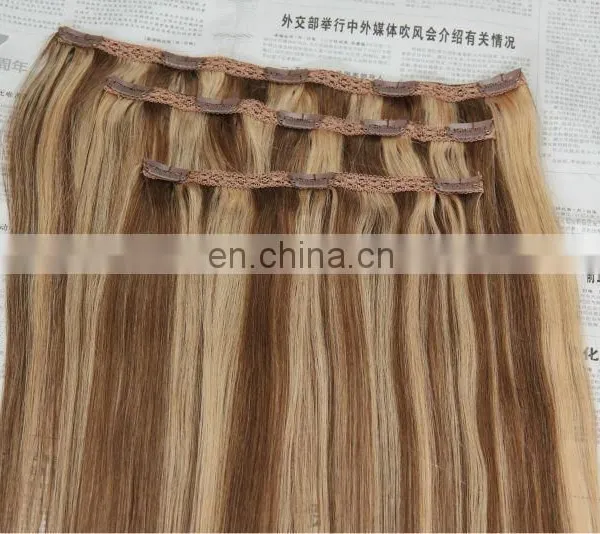 TOP Quality Piano Color Lace Clip in Hair Extension photo-4