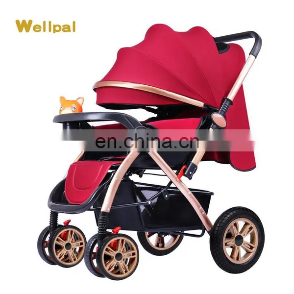 Aluminum Frame Good Quality Vogue Baby Stroller With Transparent Wheels photo-2