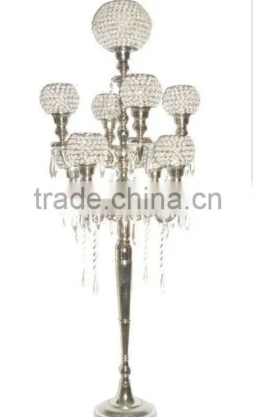 Aluminum Wedding Candelabra With Silver Finish photo-6