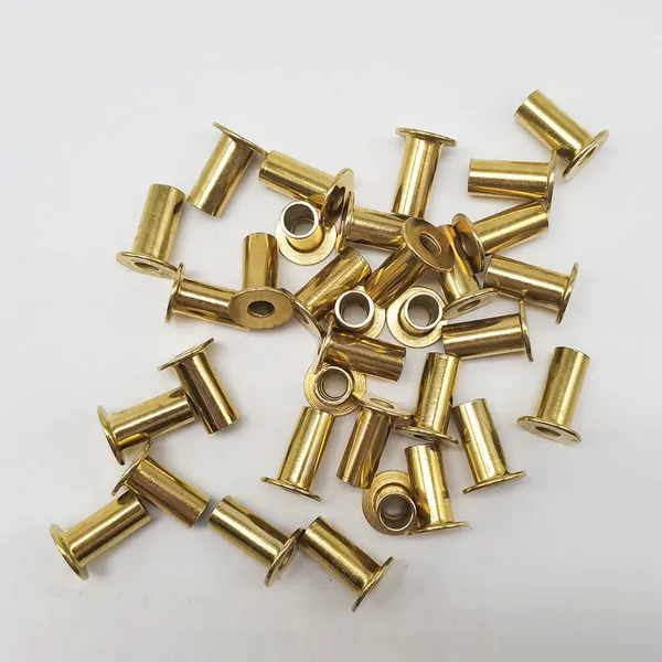 Metal Brass Copper Flat Head Hollow Tube Rivets photo-3