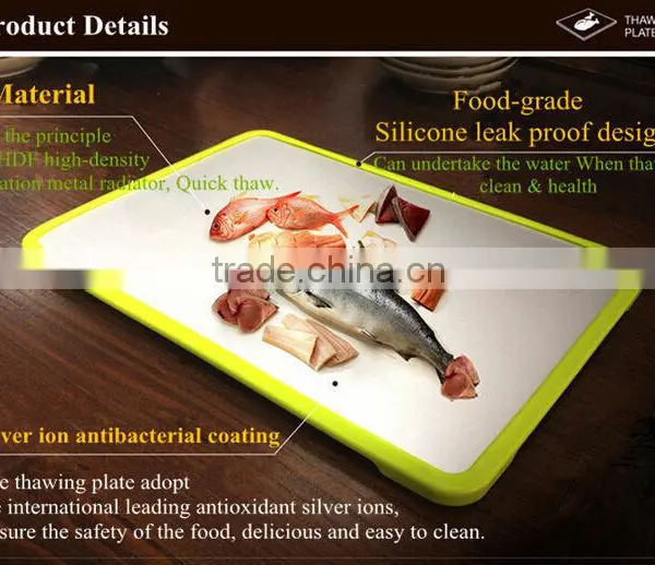 new Hot!!!Defrost Tray&hot sale healthy household quick metal portable frozen food defrost tray