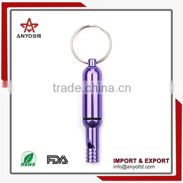 China Wholesale New Arrival Cheap Sale Promotion Metal Whistle With Keyring photo-3