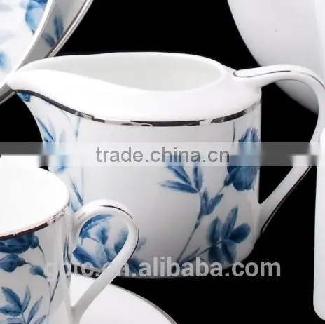 Bone China 15pcs Tea Set With Geometric Figure photo-3